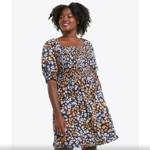Draper James Floral Navy Dress